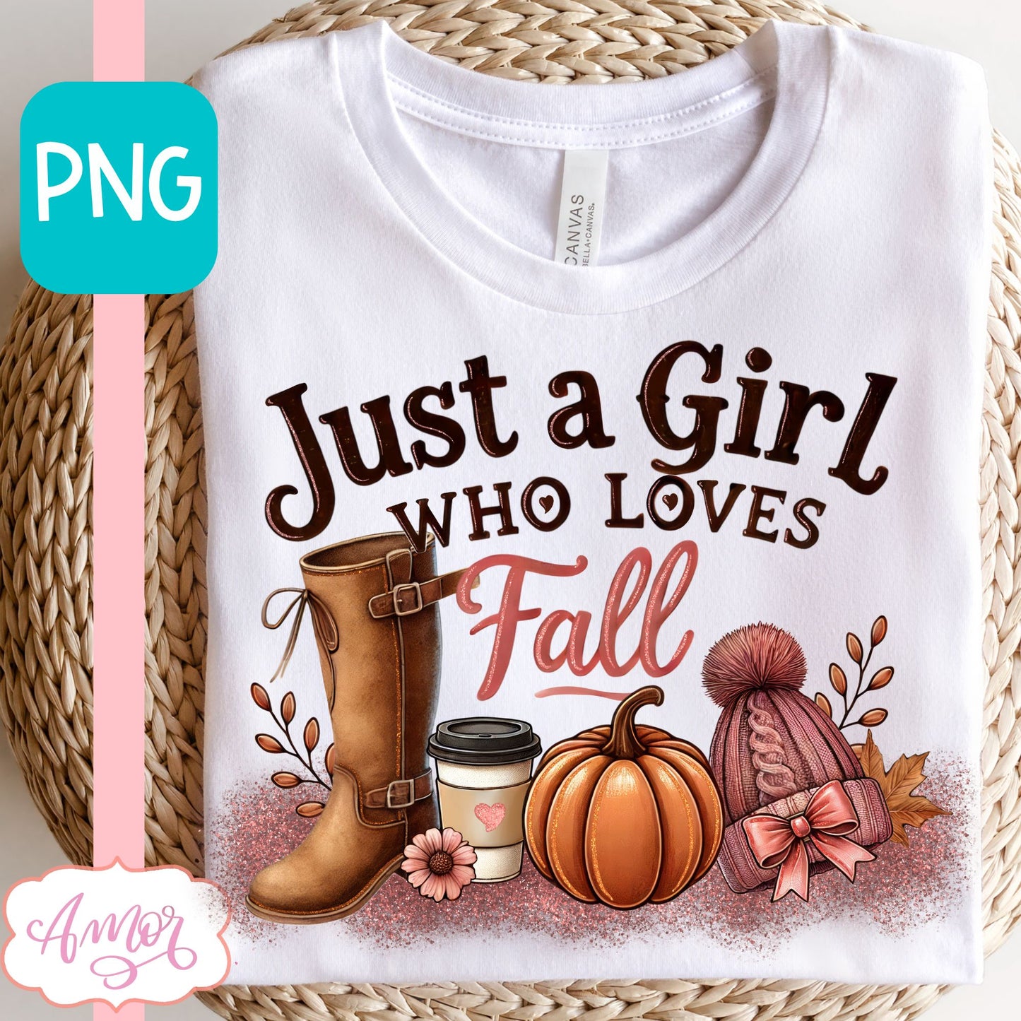 Just a girl who loves fall PNG for Sublimation | Fall T-shirt