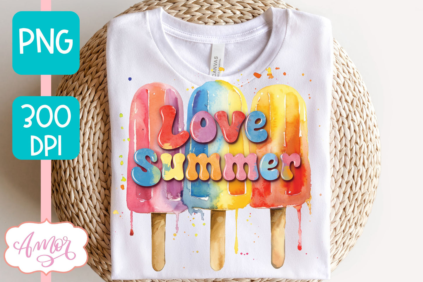 Love Summer PNG for Sublimation design | Ice lolly shirt PNG