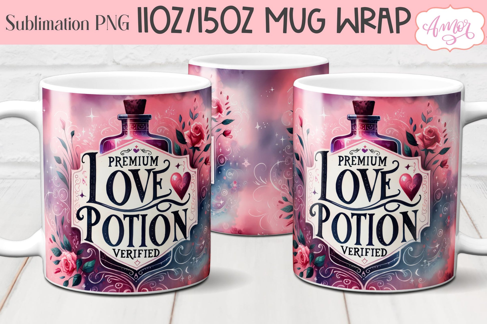 Love potion design for mug Sublimation | Valentine's day mug