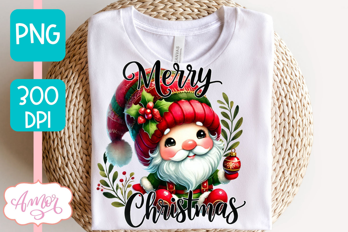 Merry Christmas PNG sublimation | Christmas gnome shirt PNG