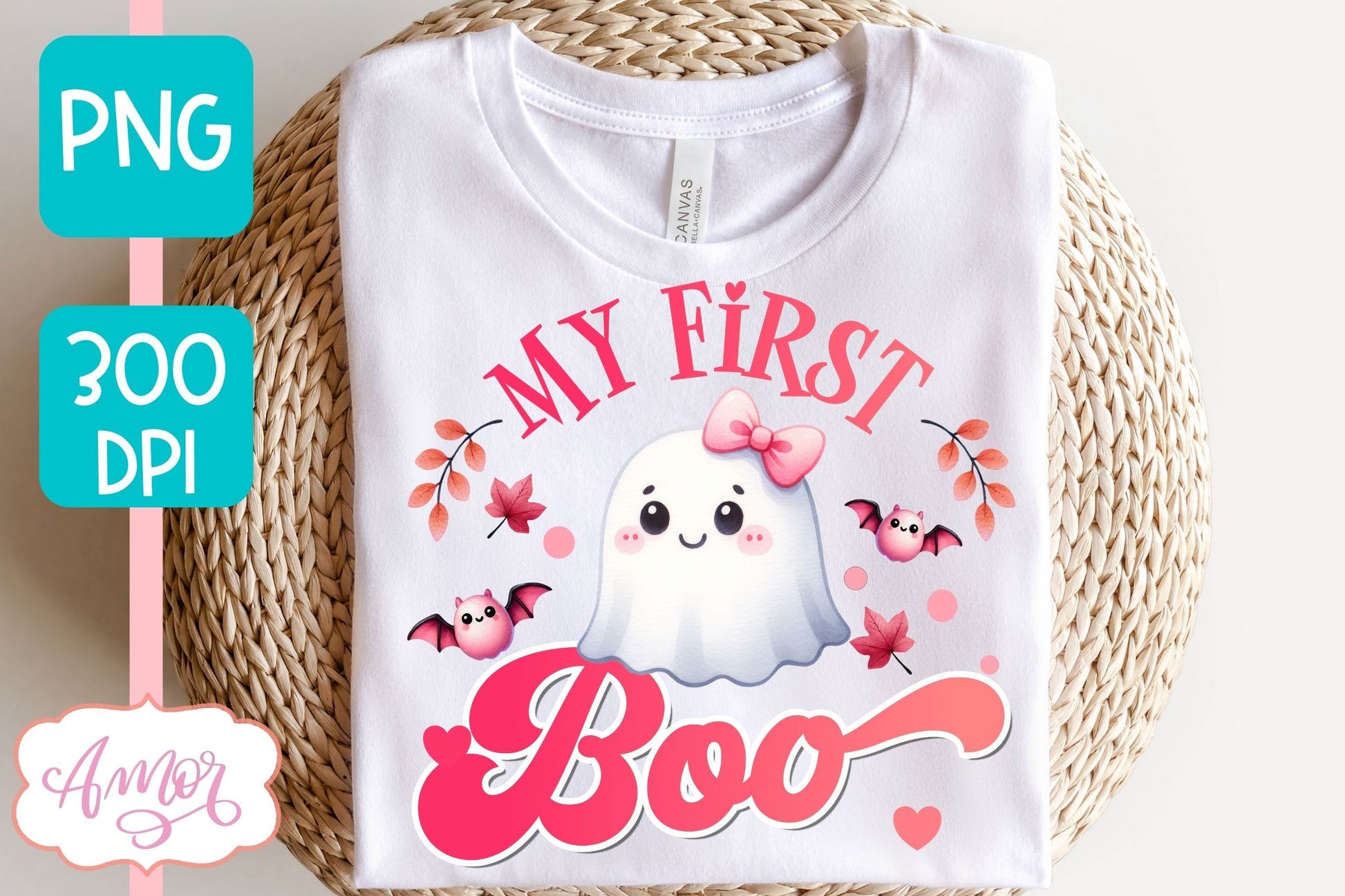 My first boo sublimation PNG | Kids Halloween design PNG