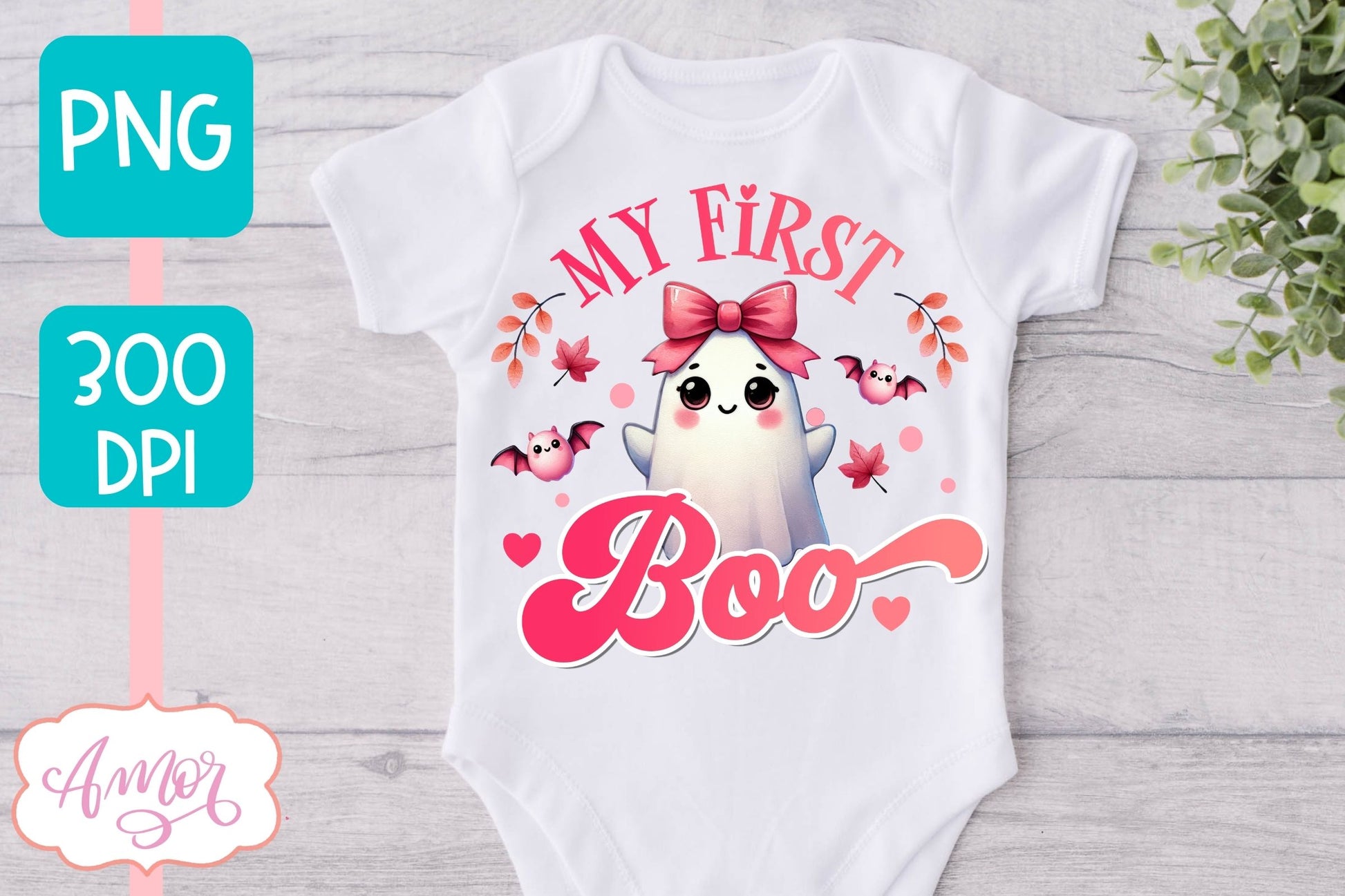 My first boo sublimation PNG | Kids Halloween design PNG