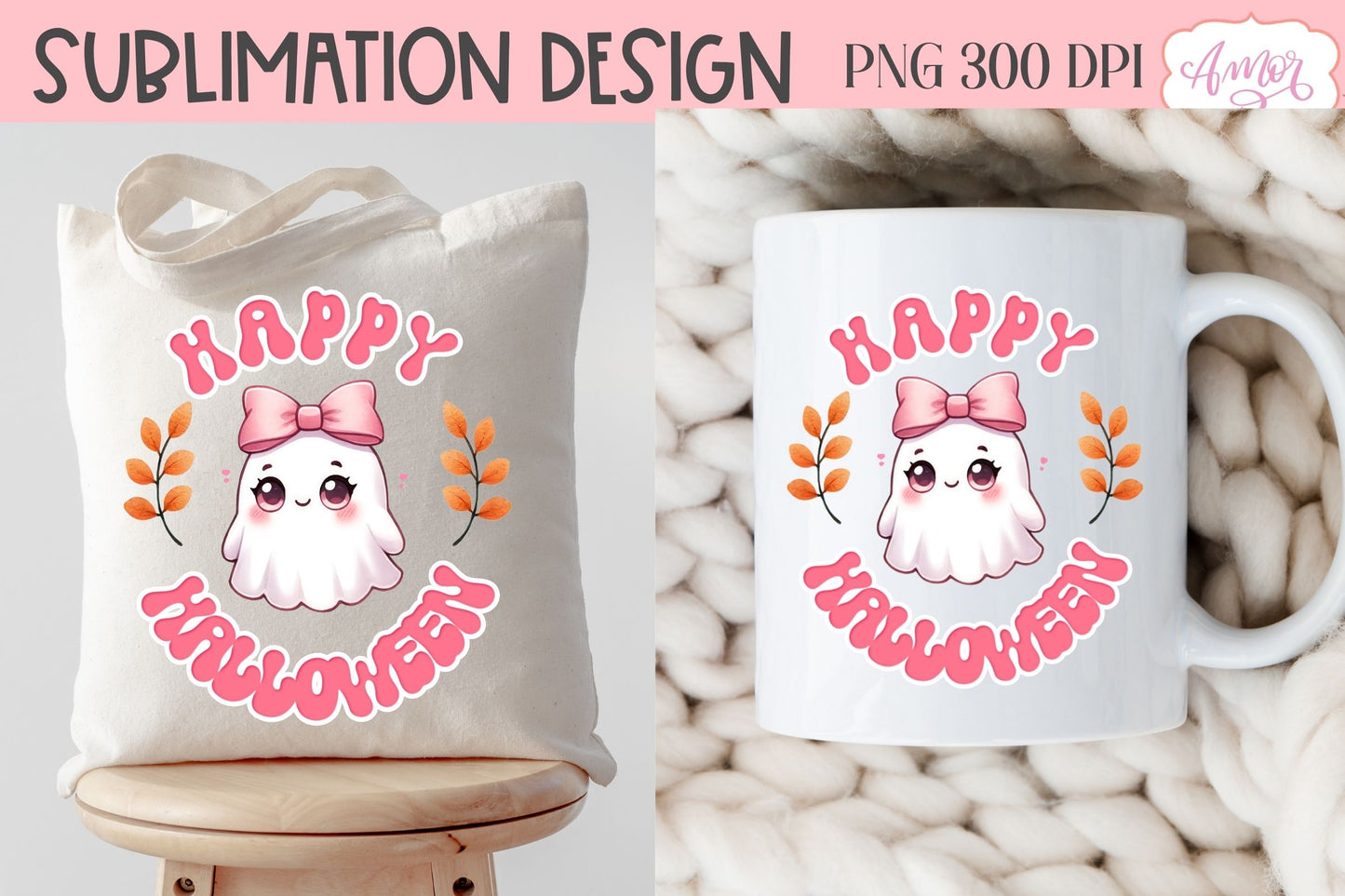 Pink Halloween sublimation PNG | Happy Halloween shirt PNG