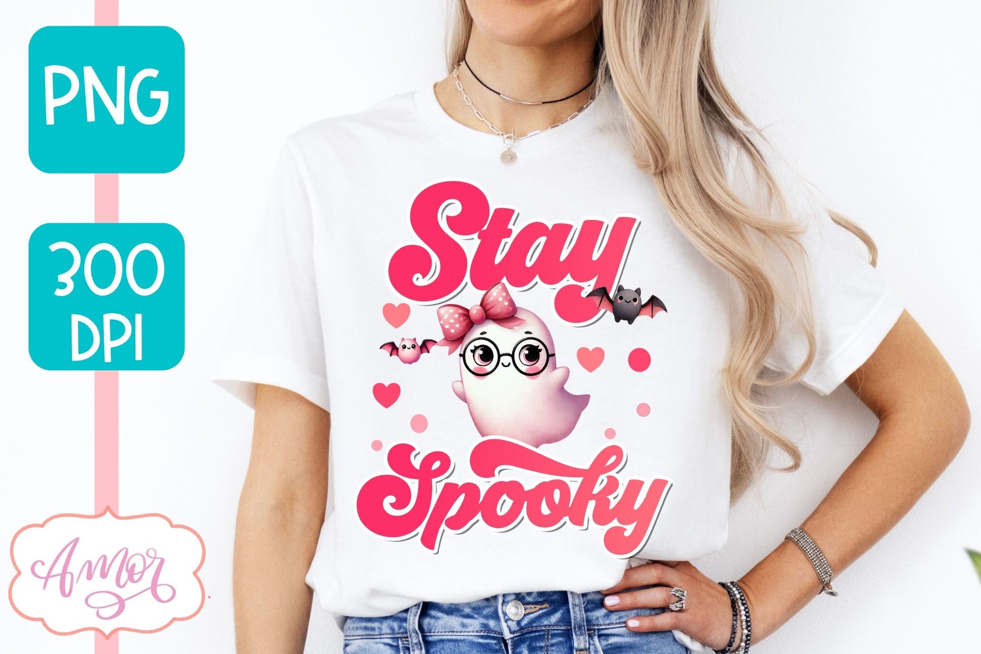 Stay spooky sublimation PNG | Pink Halloween sublimation PNG