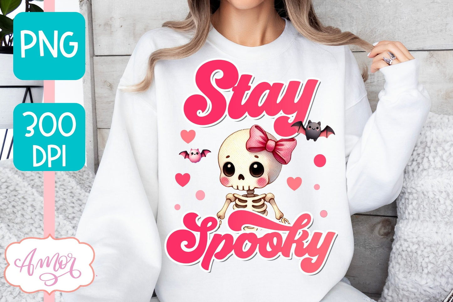 Stay spooky sublimation PNG | Pink Halloween sublimation PNG