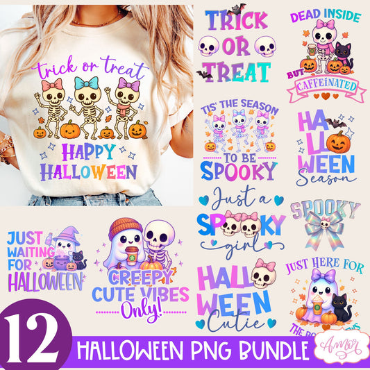 BUNDLE Halloween shirt png design, Spooky season sublimation