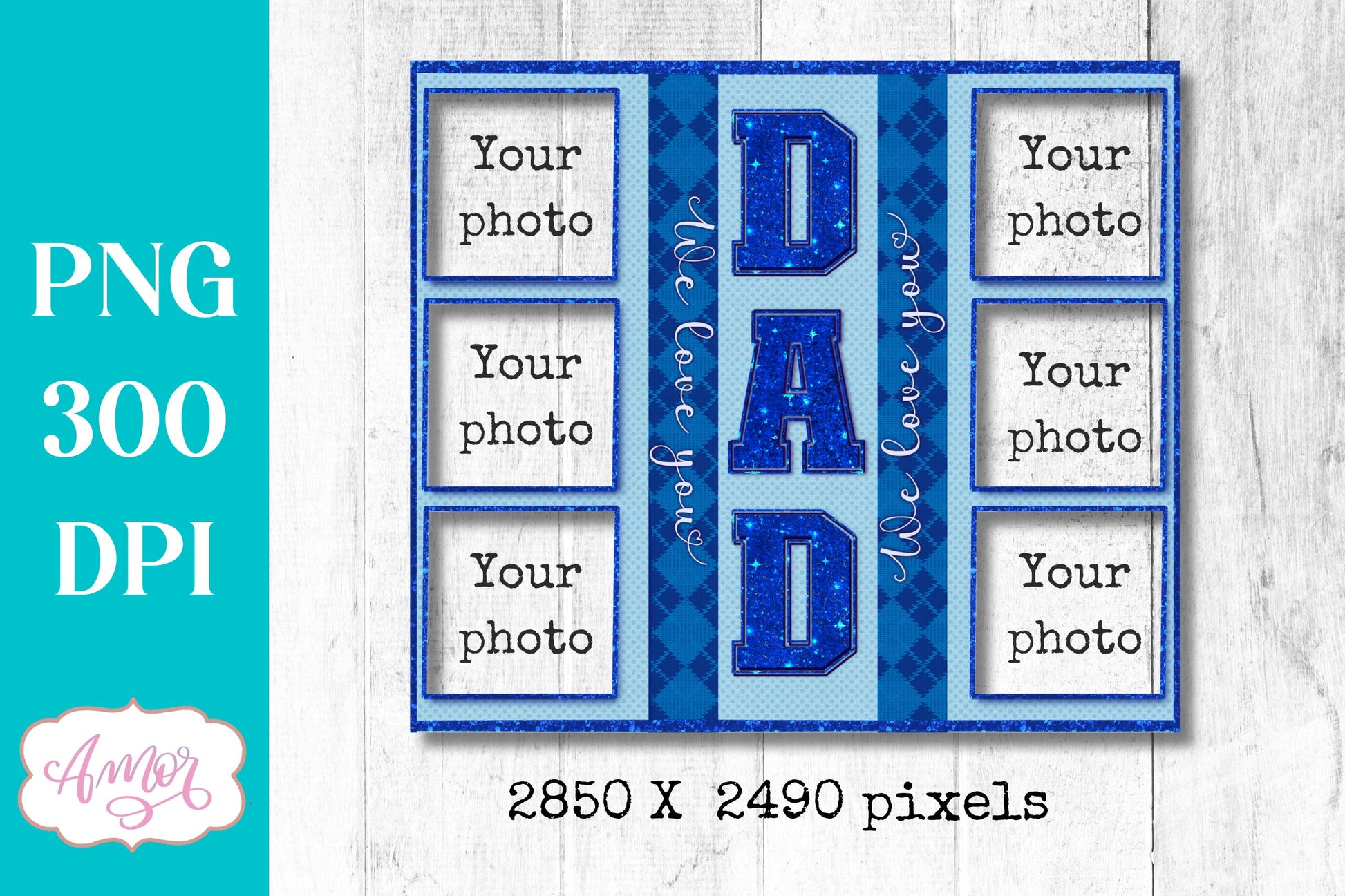 Dad Photo tumbler template Sublimation PNG | Father's day