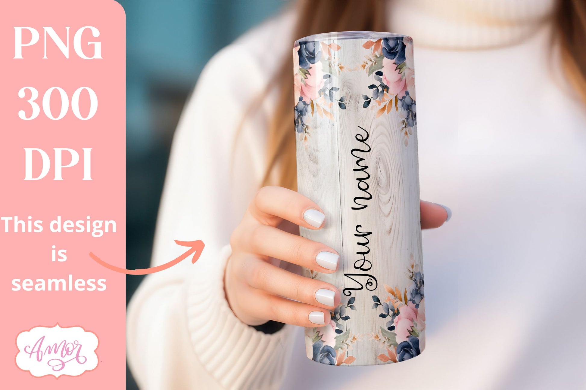 Navy and blush wedding Tumbler Wraps sublimation BUNDLE