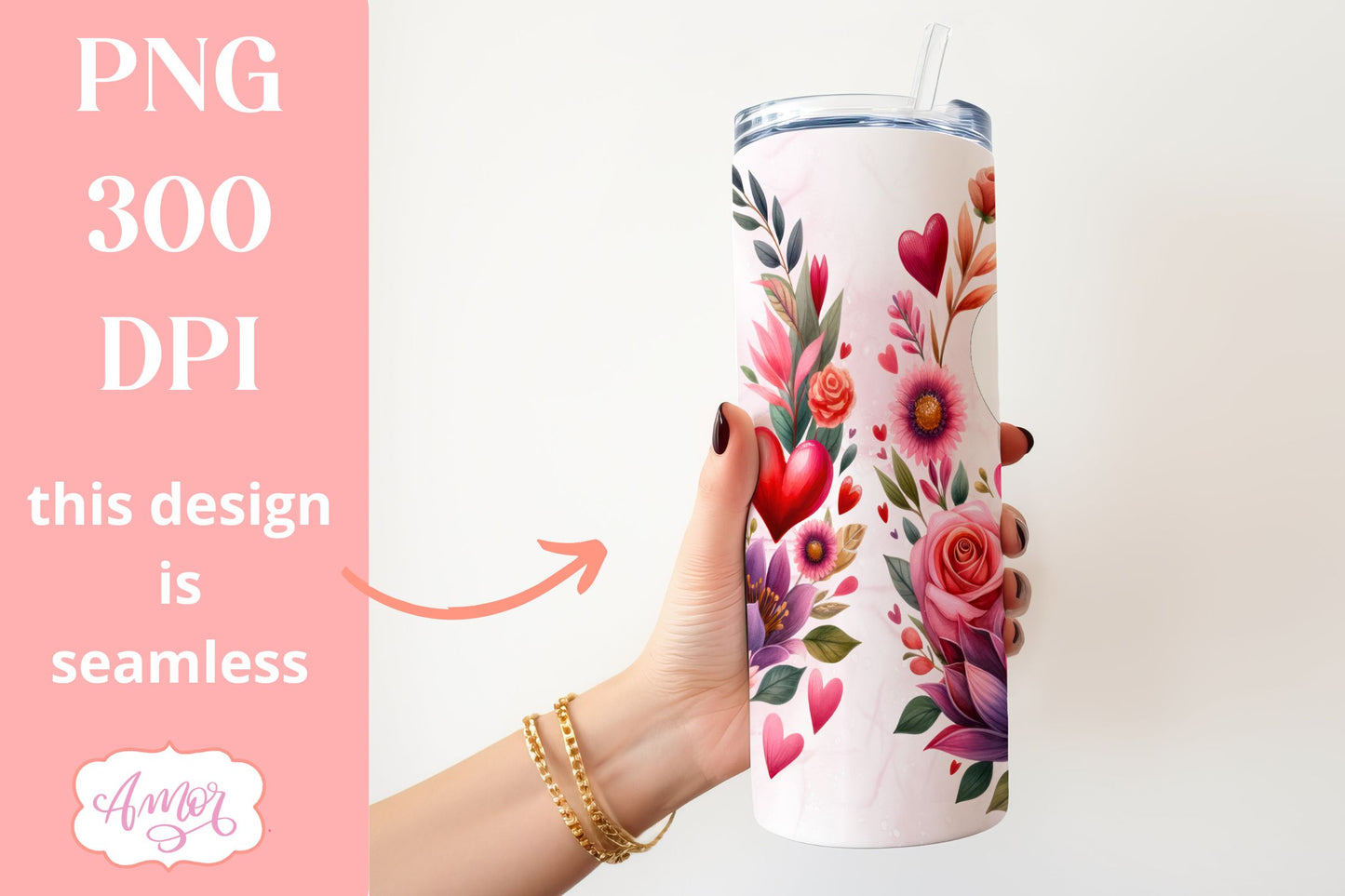 Add your own photos tumbler template PNG for sublimation