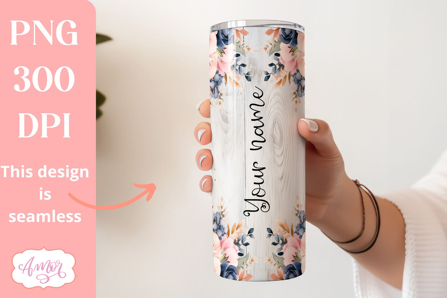 Navy and blush wedding Tumbler Wraps sublimation BUNDLE