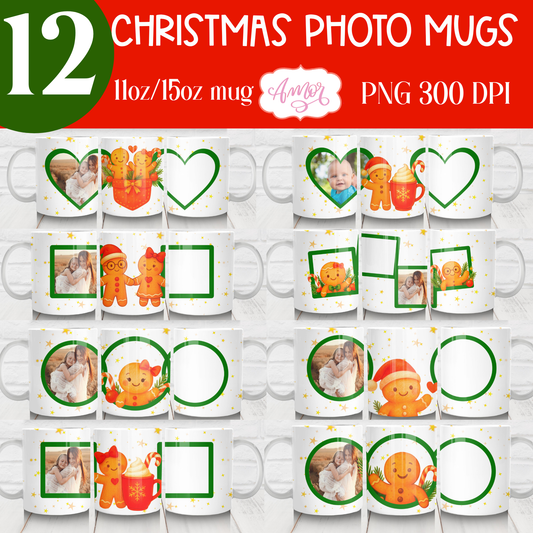 DIGITAL DOWNLOAD BUNDLE Christmas photo mug wrap