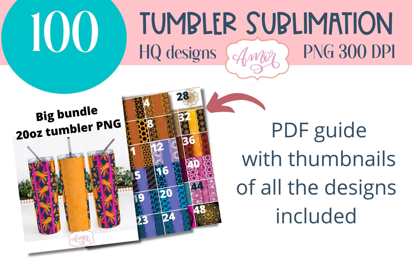 Big Bundle Tumbler Sublimation PNG 100 tumbler wrap PNG