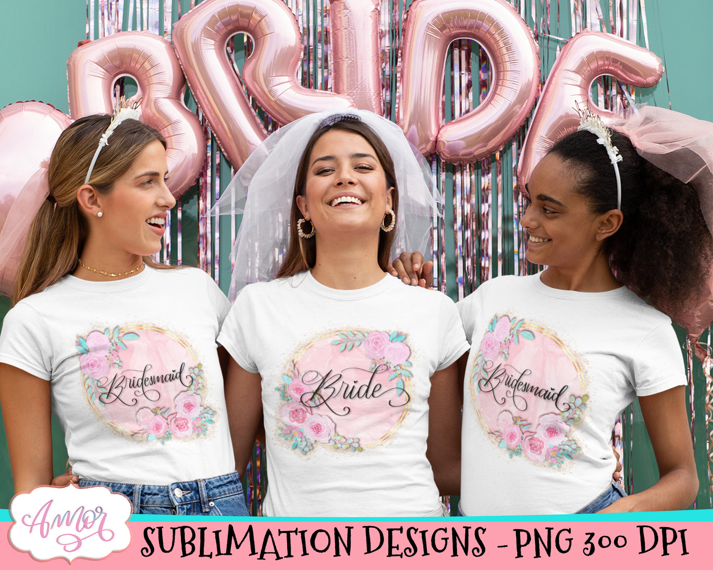 Wedding sublimation designs for T-shirts