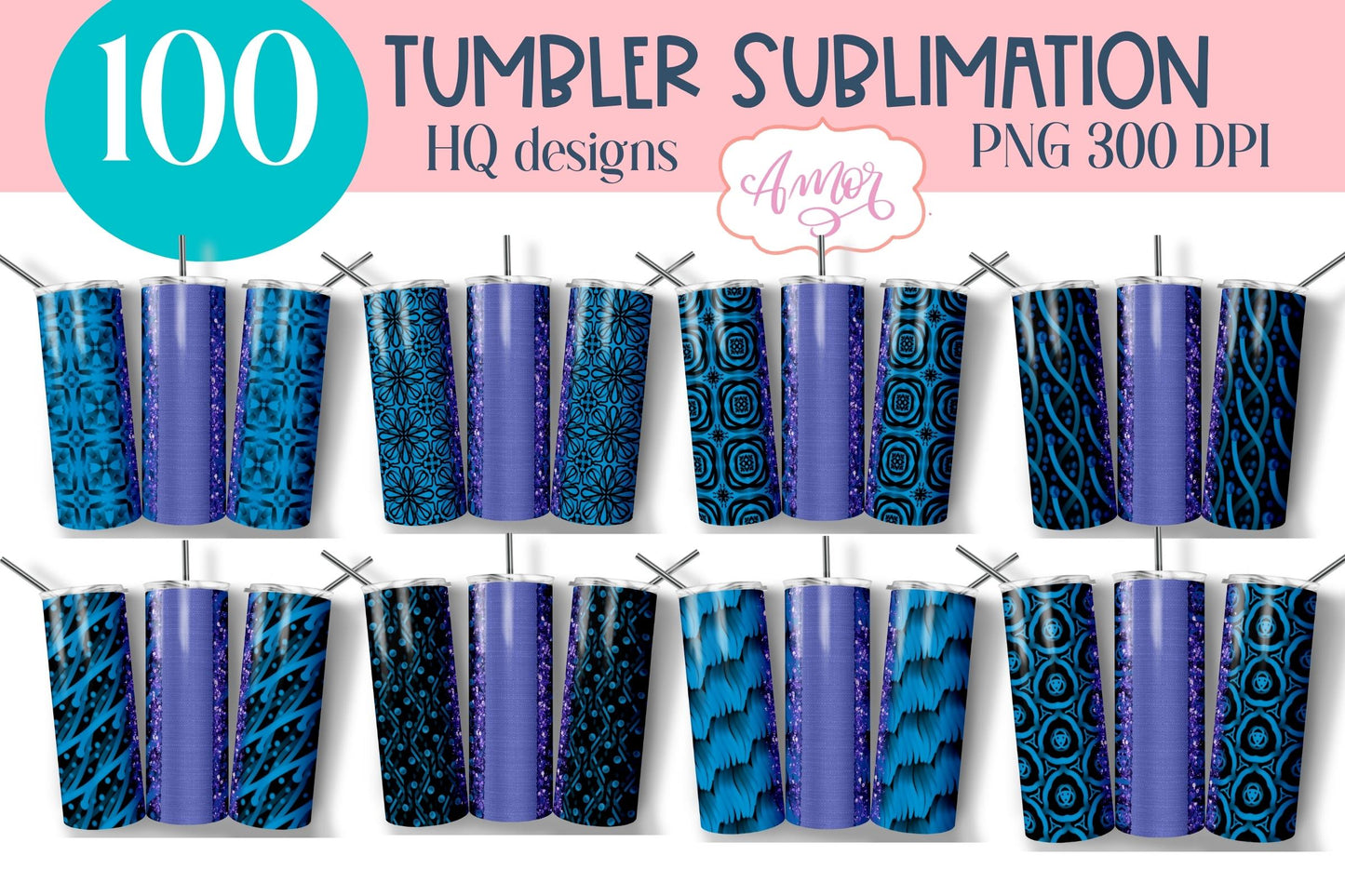 Big Bundle Tumbler Sublimation PNG 100 tumbler wrap PNG