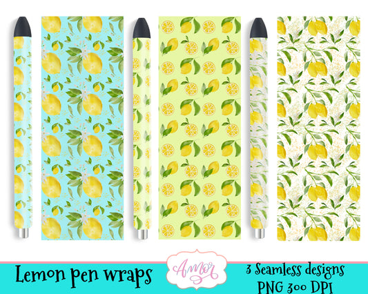 3 Lemon Pen Wraps PNG