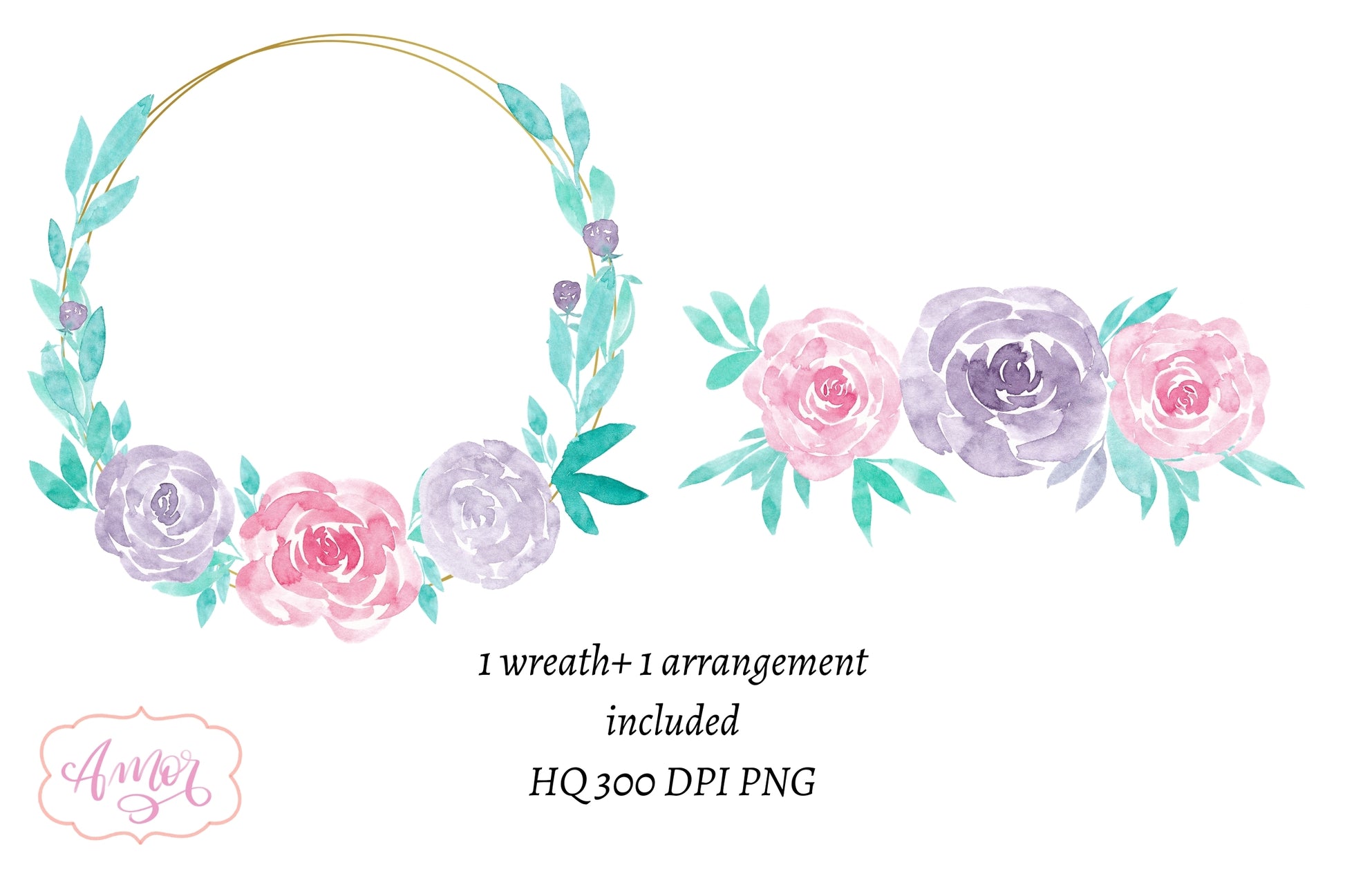 Watercolor Floral Clipart PNG