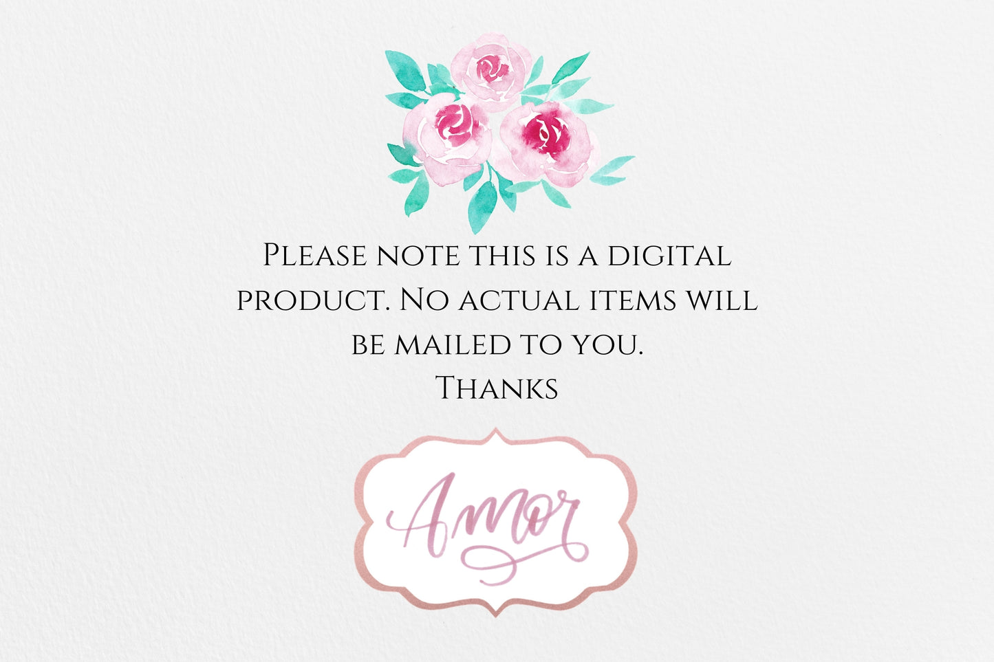 Watercolor roses clipart PNG