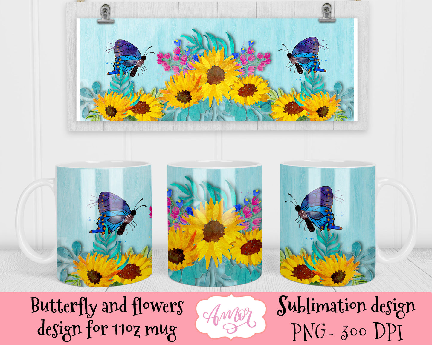 Garden designs for 11oz coffee mug sublimation bundle