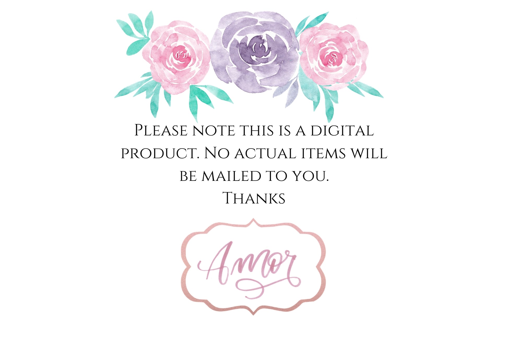 Watercolor Floral Clipart PNG