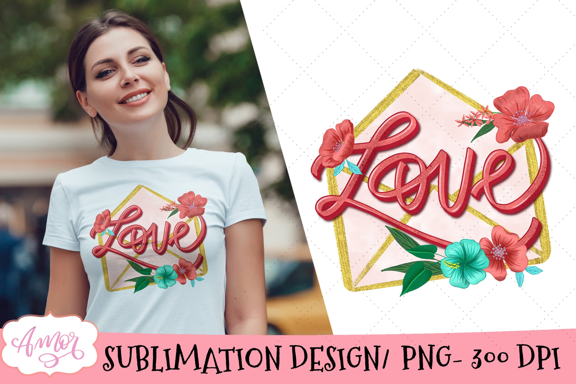 Love letter Sublimation Design