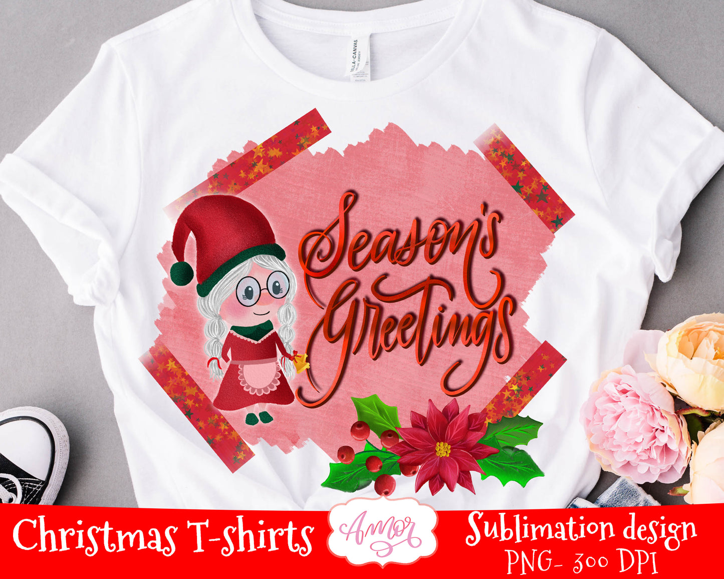 BUNDLE Christmas Gnome sublimation designs for T-shirts