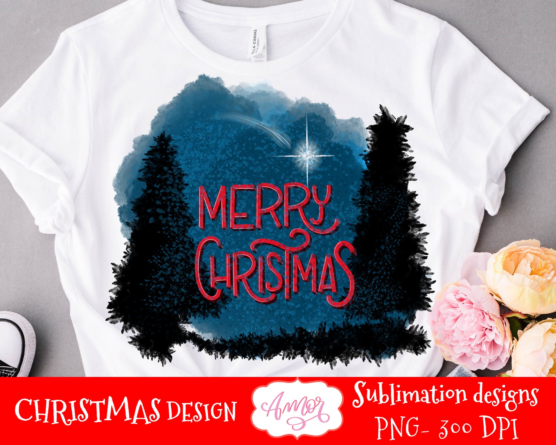 BUNDLE Christmas sublimation designs for T-shirts