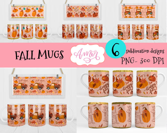 BUNDLE Fall 11oz mug sublimation design