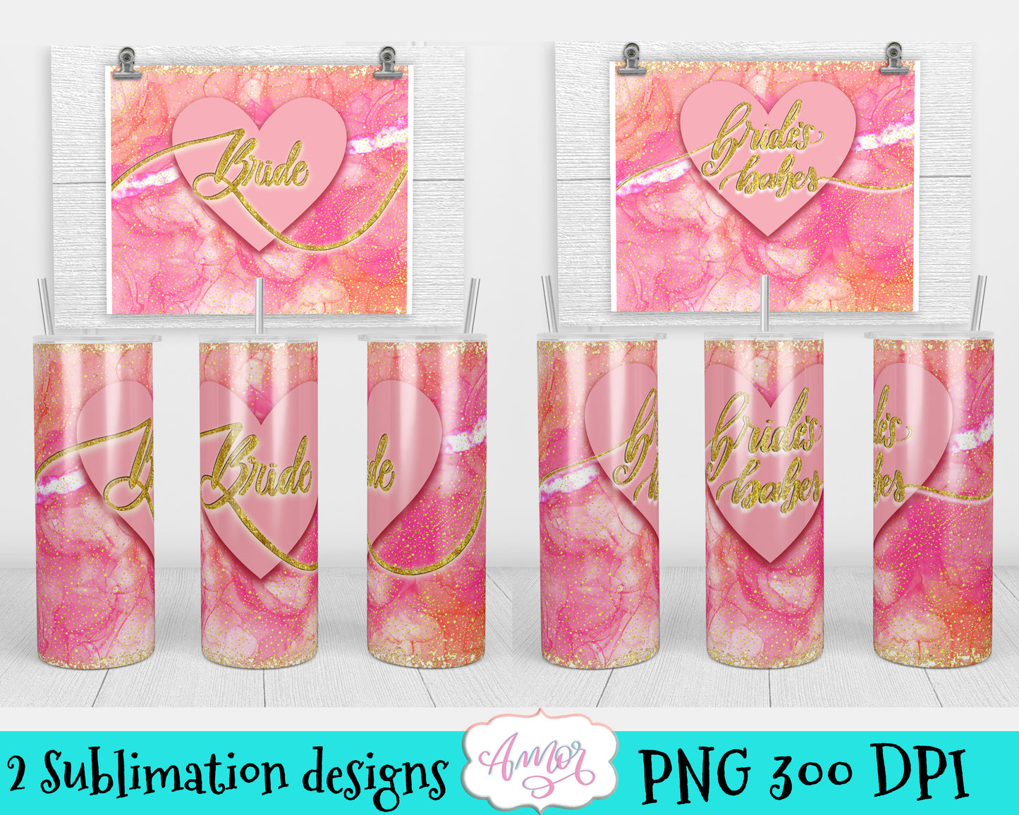 Bachelorette Party Designs for 20oz skinny tumbler sublimation