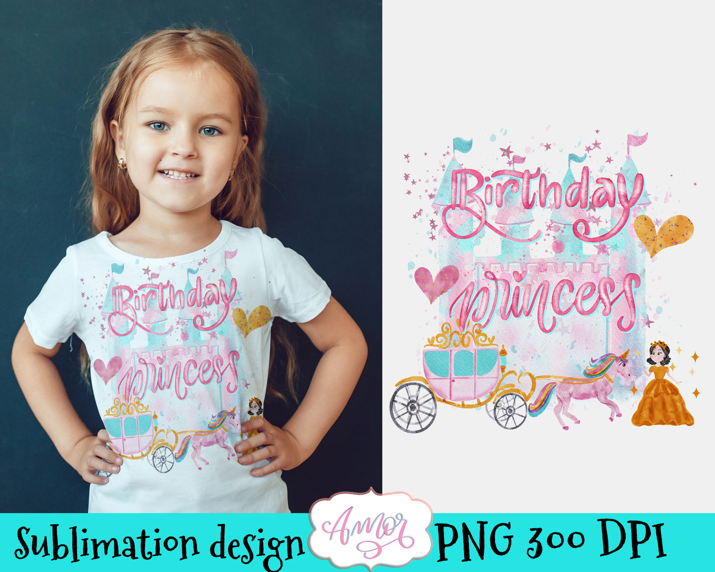 Birthday Princess sublimation design