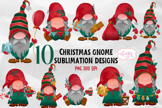 Christmas gnome BUNDLE for sublimation