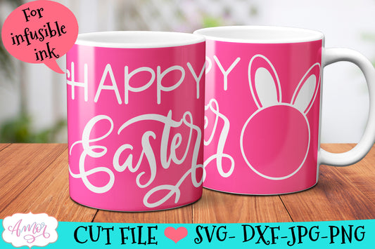 Customizable Easter Mug Wrap SVG for Cricut infusible ink