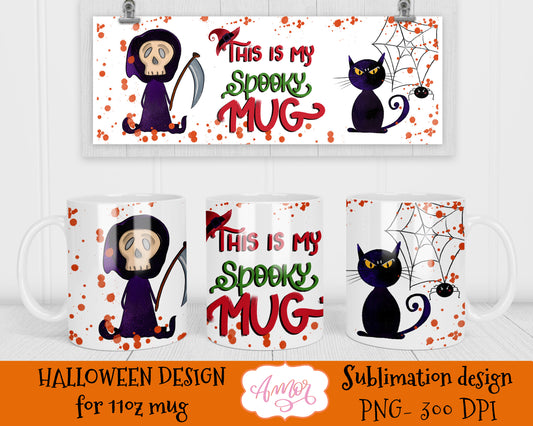 Cute spooky design for 11oz Mug Sublimation