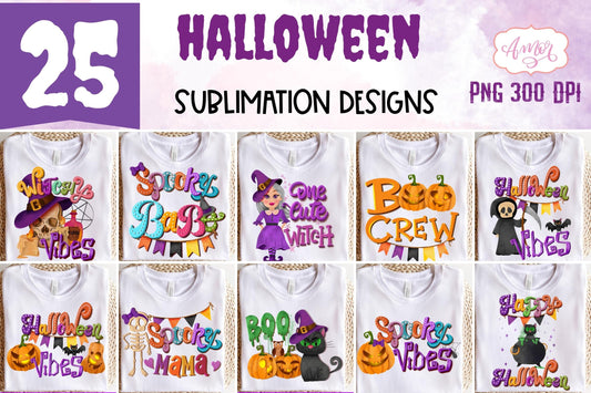 Halloween sublimation bundle Halloween designs 25 PNG