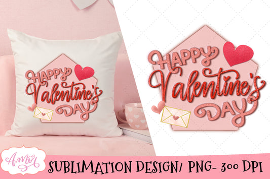 Happy Valentine's Day Sublimation Design