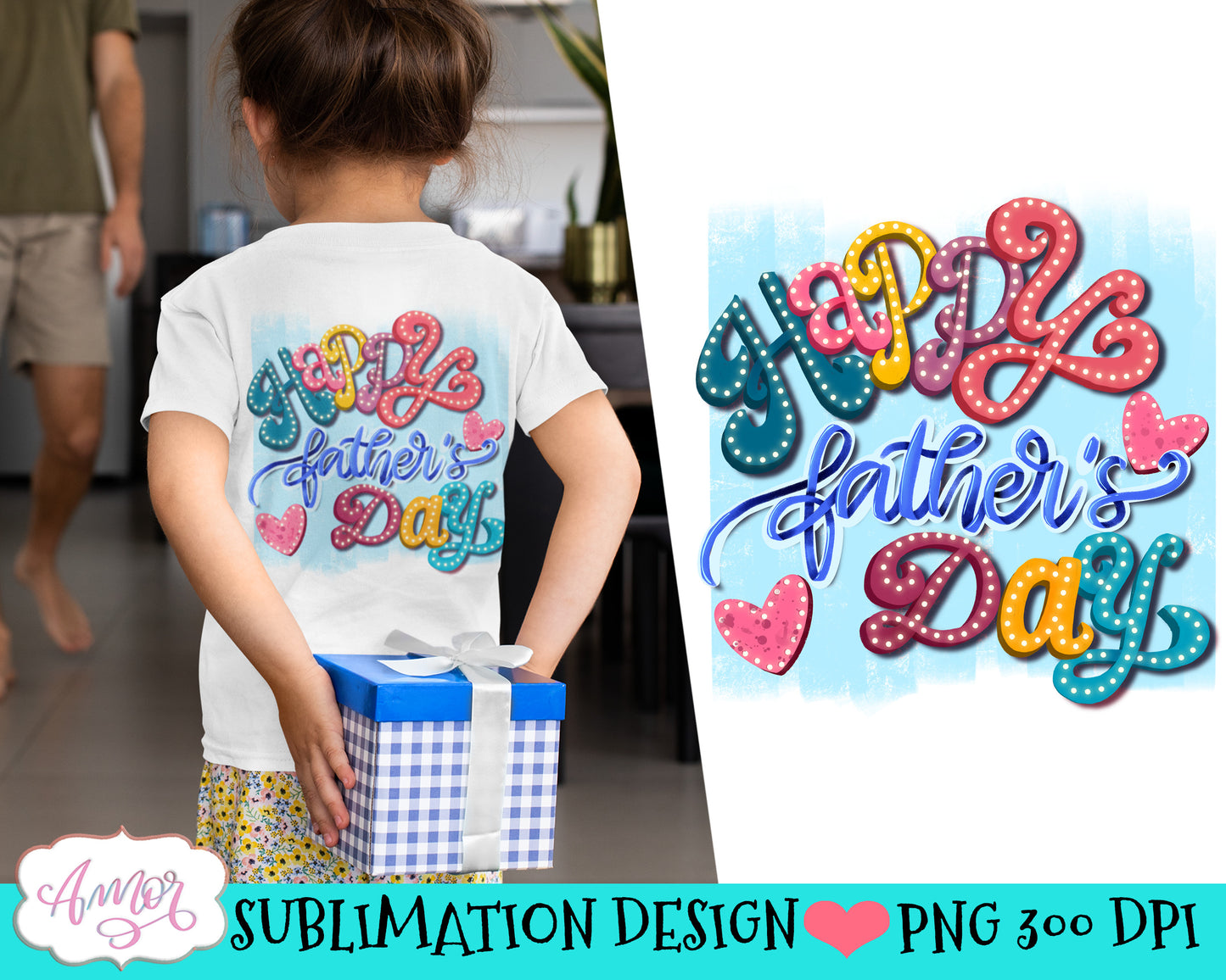 Happy father's day sublimation design for T-shirts and mugs