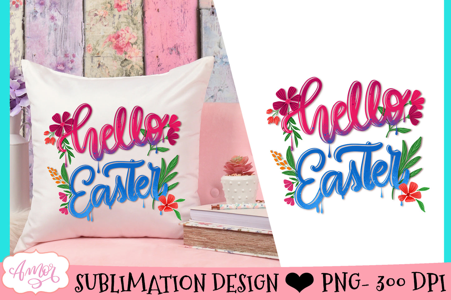 Hello Easter Sublimation Design