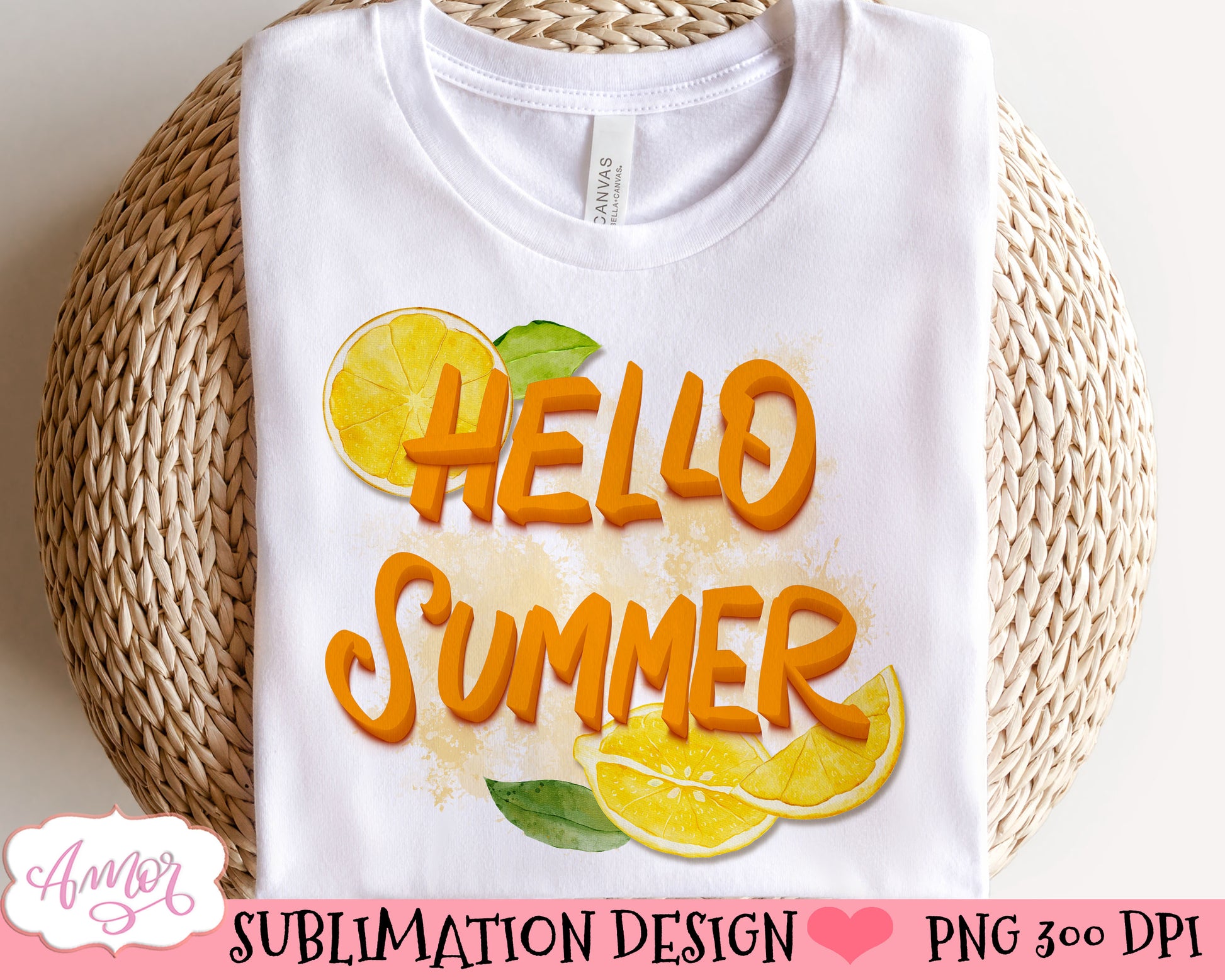 Hello Summer PNG for Sublimation design