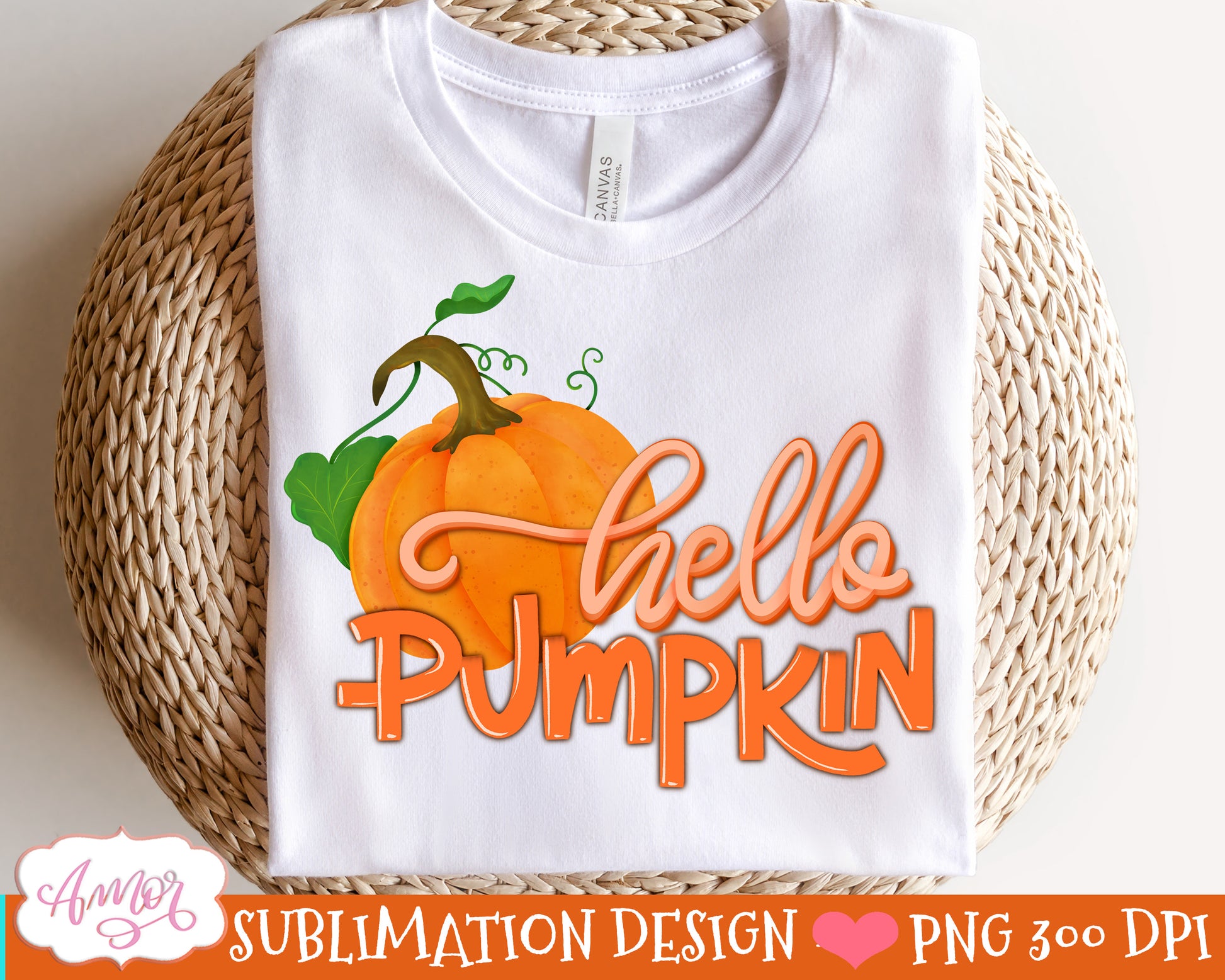 Hello pumpkin PNG for Sublimation Fall png design