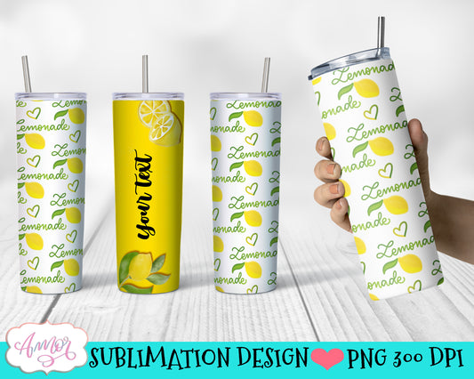 Lemonade Tumbler Wrap for Sublimation