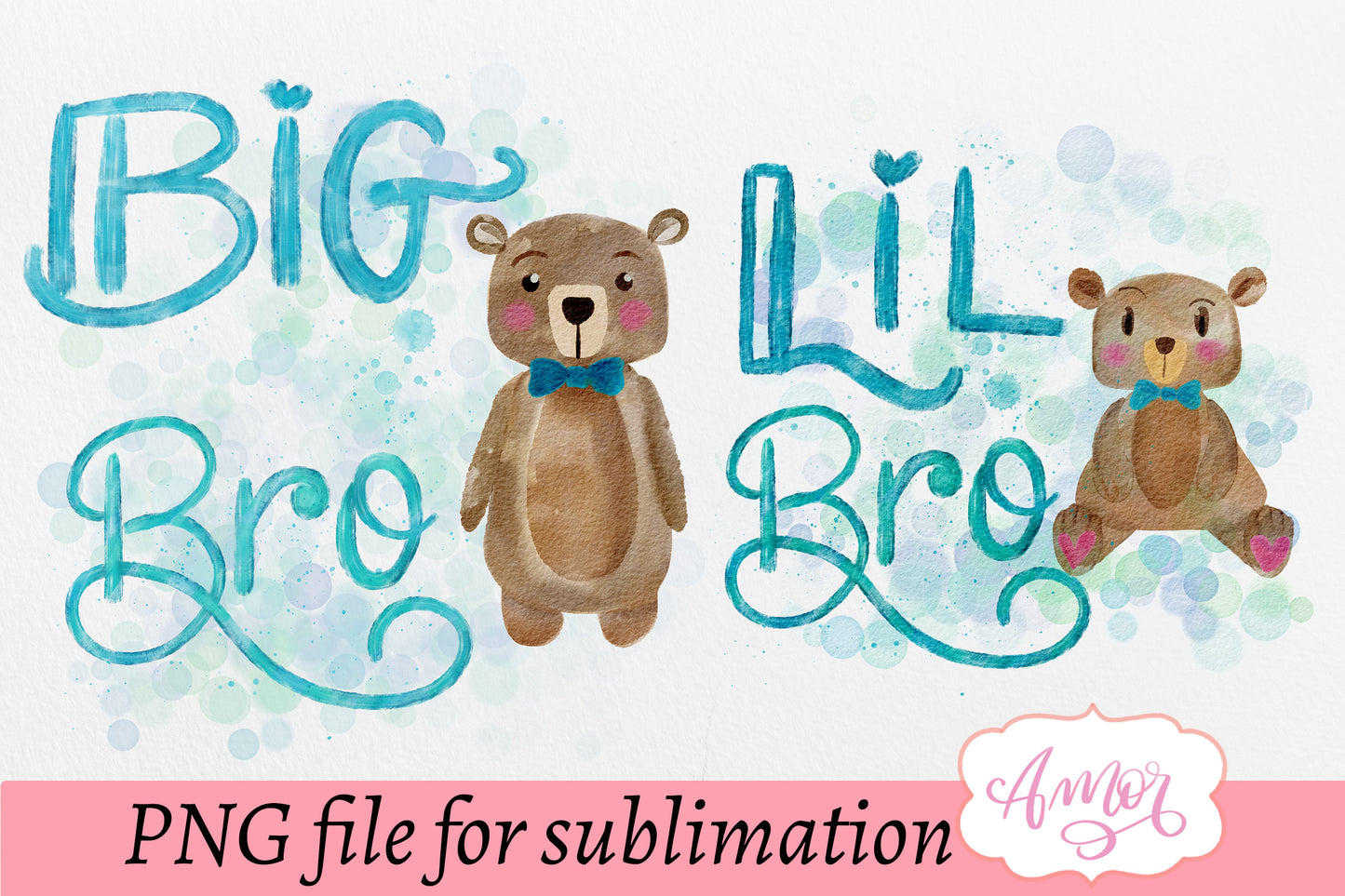Little Brother Big Brother PNG files for sublimation