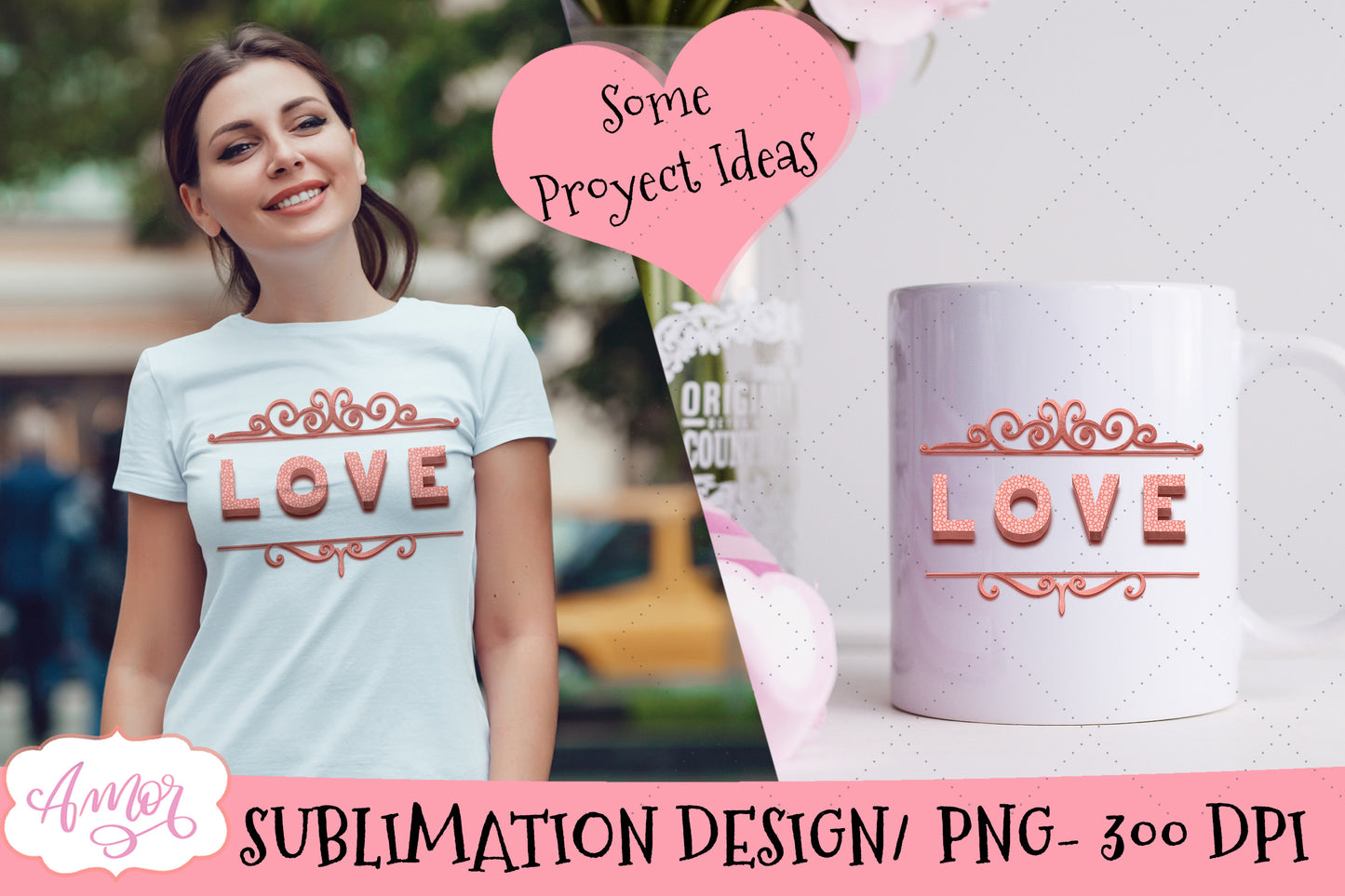 Love Sublimation Design for Pillows and T-shirts