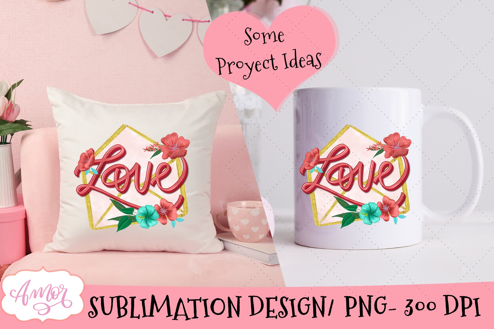 Love letter Sublimation Design