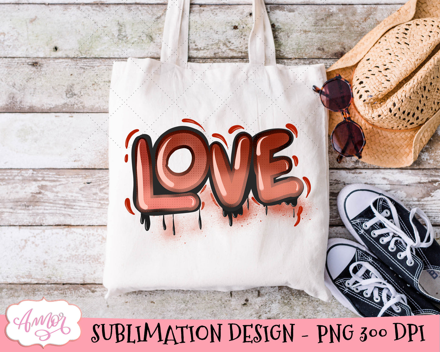 Love sublimation design for T-shirts