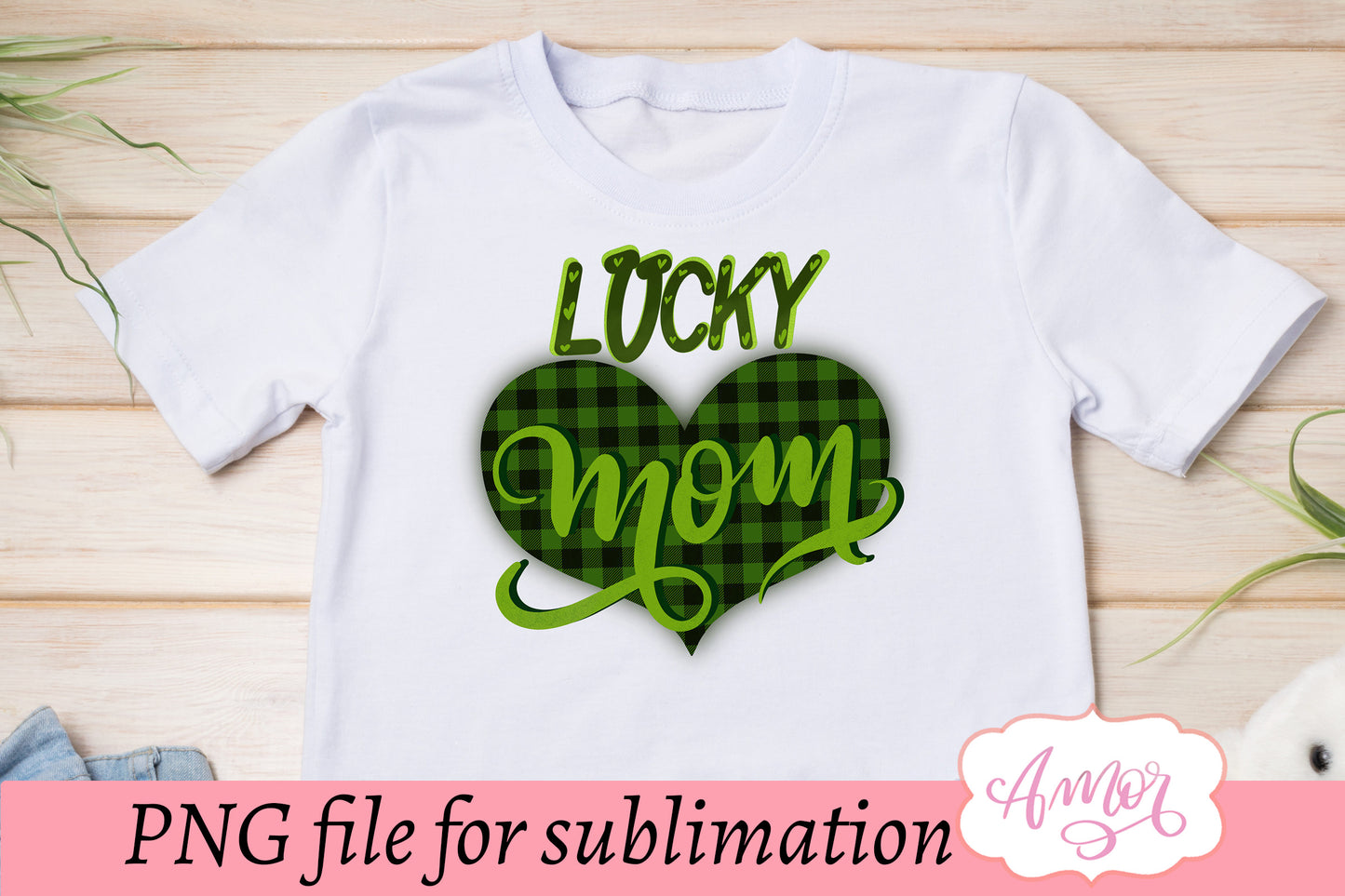 Lucky Mom design for T-shirt sublimation