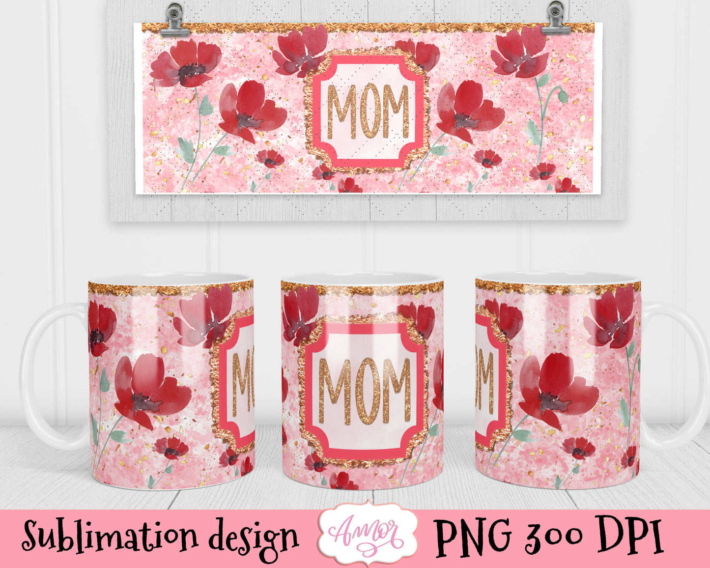 Mom Mug template for sublimation