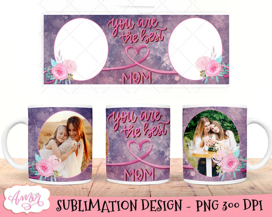 Mom Picture Mug Template for sublimation