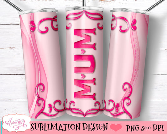 Mum tumbler wrap for sublimation for Mothers day