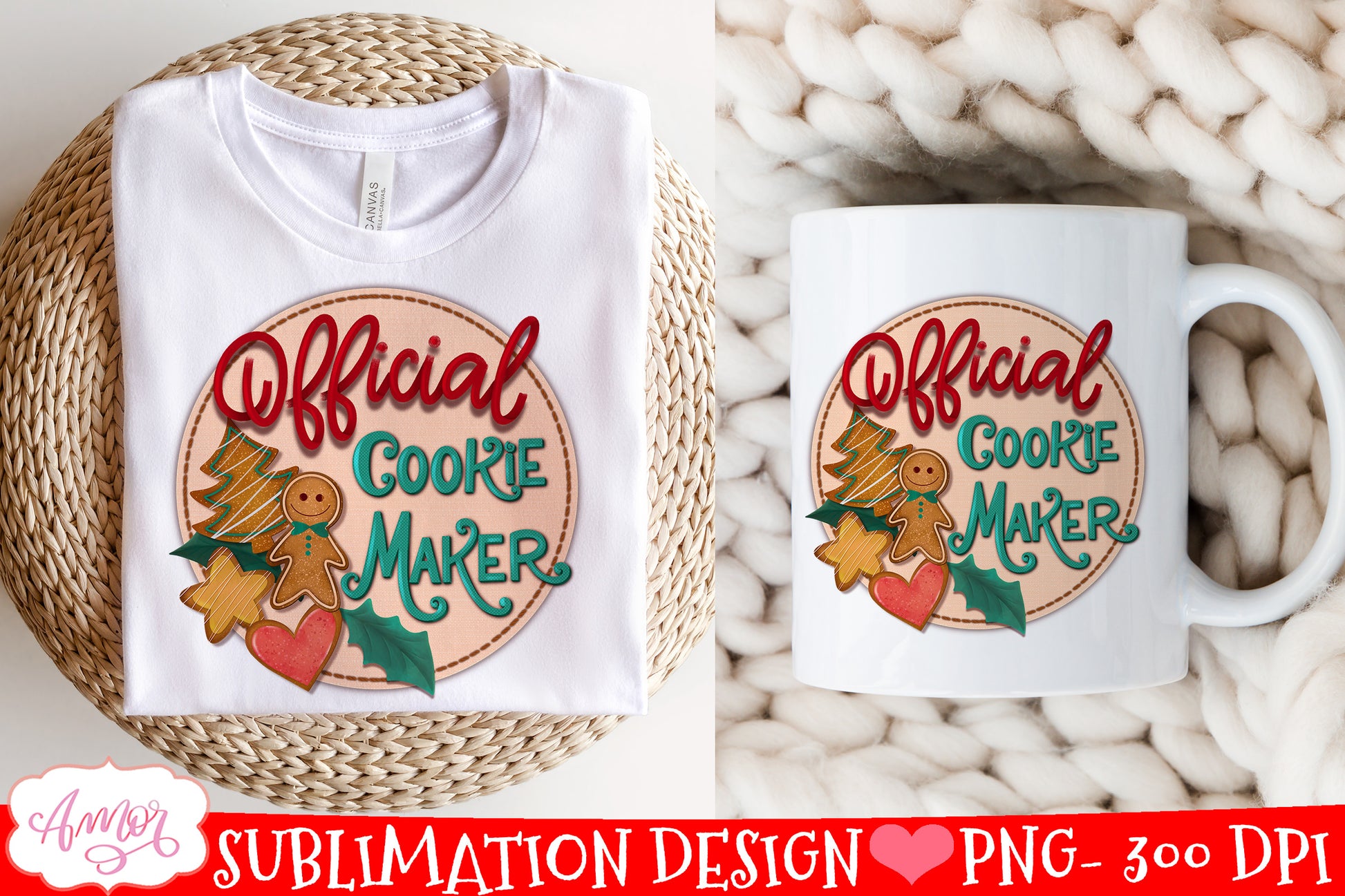 Official cookie maker Sublimation Design Christmas PNG