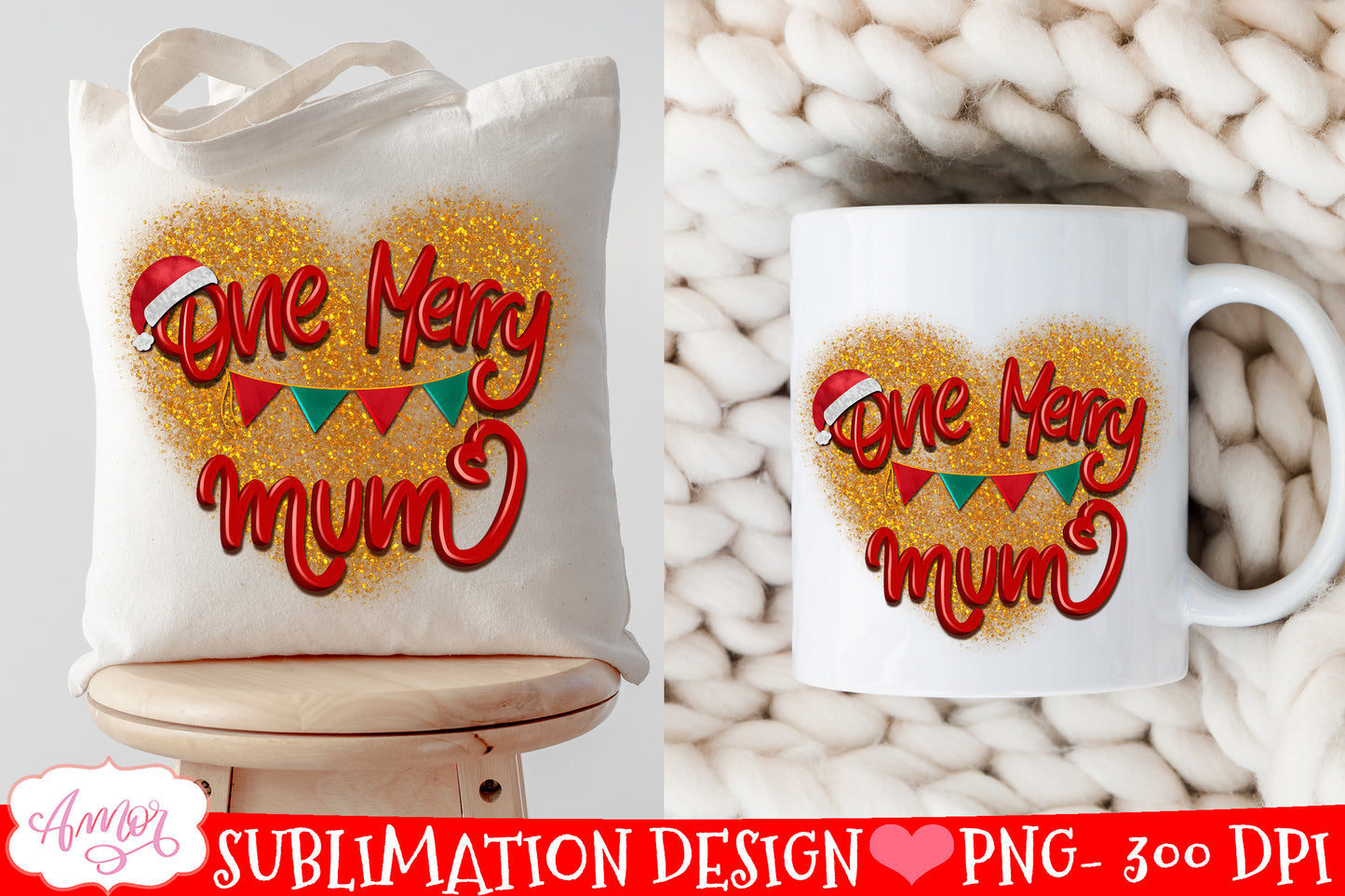 One Merry Mum PNG for Sublimation | Christmas Mum PNG