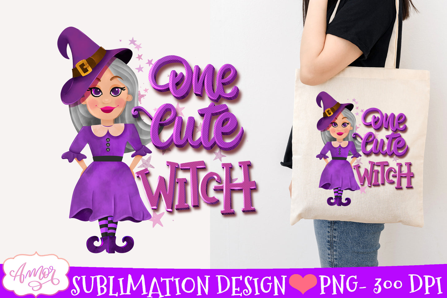 One cute witch Sublimation PNG| Cute Halloween png for kids